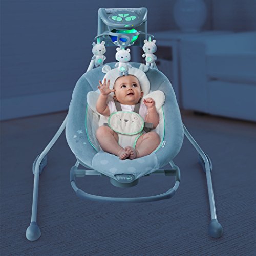Ingenuity 10088 InLighten Cradling Swing and Rocker – Twinkle Teddy Bear - 3