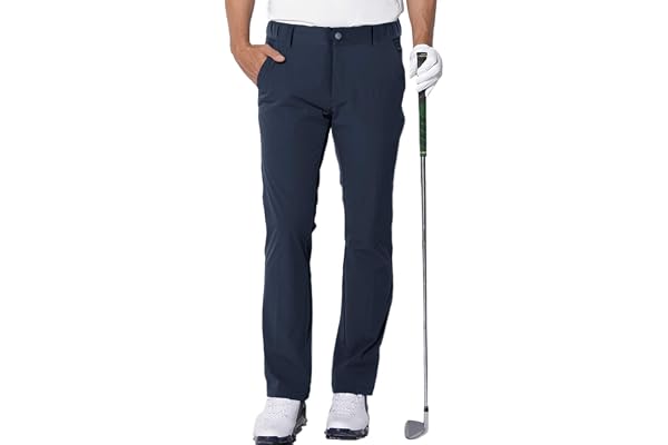 Homme Golf Pantalon Imperméable Extensible Sports Golf Pants avec 4 Poches