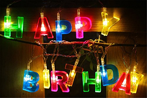 Preisvergleich Produktbild ERGEOB Happy Birthday Laterne Lichterketten Bankette dekorative Lichterketten