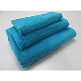 Flor de Algodón Set Toalla 3 Uds. Panama 400 Gr Azul Agua Marina