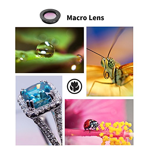 APEXEL Kit obiettivo fotocamera, telescopio monoculare 18x con oculare, obiettivo grandangolare 0,63x, obiettivo macro 15x, obiettivo fisheye 198 Â° , Treppiedi con montaggio su fotocamera flessibile con scatto remoto per iPhone Samsung e Huawei e piÃ¹ Andriod smartphone