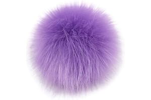 TONSEE ACCESSOIRE Tonsee 12 Stücke Flauschigen Plüsch Strickmützen Zubehör,1Stücke Pom Pom Ball mit Druckknopf für Stricken Hüte Zubehör Bommelmütze Schlüsselanhänger Bommel 10cm