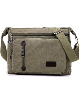 Männer Jahrgang Leinwand Schulter Aktentasche Messenger Tote Seite Geschäft Tasche Hellbraun,B-30cm*9cm*23cm