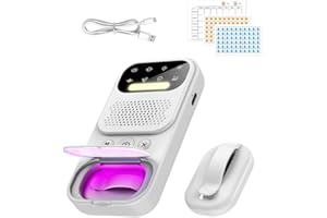 HUUPPHIP Wireless Bed Wetting Alarm Children with Cleaning Function,White Noise Machine and Night Light for Nursery and Bedroom,10m Range,3 Alarm Modes,USB Rechargeable Bed Wetting Sensor for Kids Elderly