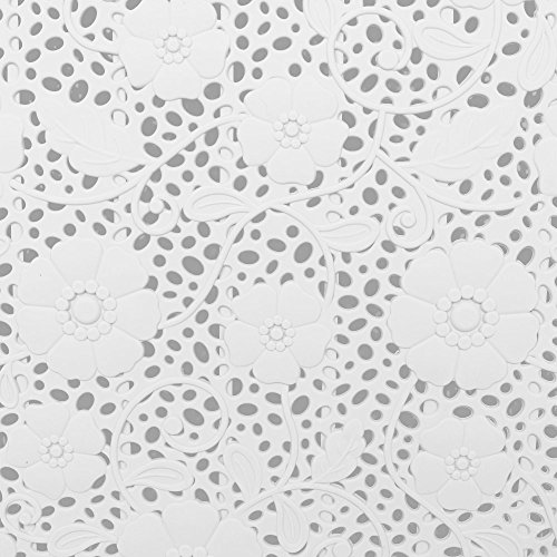 Wäschekorb Blumen 50L mit Farbauswahl – Wäschetruhe – Wäschekiste – Wäschesammler – Wäschebox (Weiß) - 4