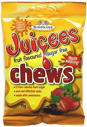 Simpkins Juicees No Added Sugar Fruit Chews 75grams