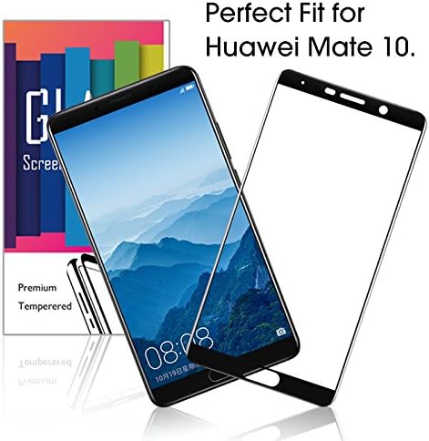 Huawei Mate 10 Screen Protector Flat Full Coverage,AKPATI 9H HD Clear Privacy Tempered Glass Screen Protector for Mate 10 Phone 2017[Case Friendly][Scratch Resistant][Anti Glare|Fingerprint] - Black