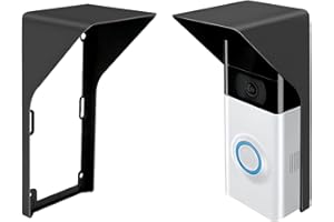 ZAHALA BATTERY Ring-Türklingel-Regenschutz-Halterungs-Set, kompatibel mit Video-Türklingeln 1/2/3/4, Ersatz-Video-Türklingel-Montageplatte, Keil-Set mit Regenschutz, wasserdicht und blendfrei