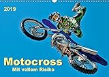 Motocross - mit vollem Risiko (Wandkalender 2019 DIN A3 quer): Motocross, faszinierender Extremsport mit spektakulären Sprüngen (Monatskalender, 14 Seiten ) (CALVENDO Sport) by 