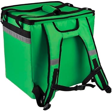Grand Sac Isotherme 70L Noir - Sac De Livraison Pizza, Courses Et Pique-Nique Réutilisable 52x35x39cm