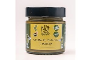 Crema de pistacho y matcha 200gr | The Nut Club | Crema protéica de pistacho | Vegano, sin azúcares añadidos. Sin gluten ni cacahuete. Ingredientes naturales.