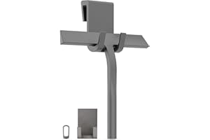 virea silikonowa skrobaczka prysznicowa szara 23 cm szerokości - z zawieszką - skrobak łazienkowy usuwa bez pozostawiania śladów - środek do czyszczenia szyb z rdzeniem ze stali nierdzewnej