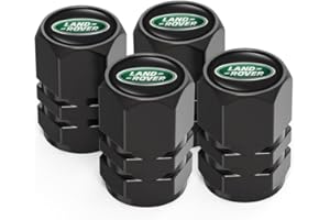INTERTEST 4 Tappi per valvole di pneumatici per auto,sostituzione tappi parapolvere pneumatici auto compatibile con Land Rover Discovery Range Rover Sport Defender Land LR, accessori per pneumatici,nero