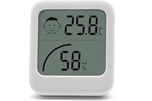 APLUSDEAL Termoigrometro digitale termometro interno igrometro termometro ambiente misuratore di umidità temperatura Klima Montior con indicatore per il controllo del clima dell'ambiente