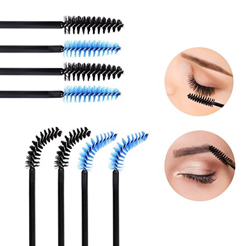 KEDSUM 100 Stück Multicolor Einweg Wimpern Mascara Pinsel Augenbrauen Pinsel Zauberstäbe Applikator Eye Lash Pack Make-Up-Applikatoren-Pinsel-Set - 2