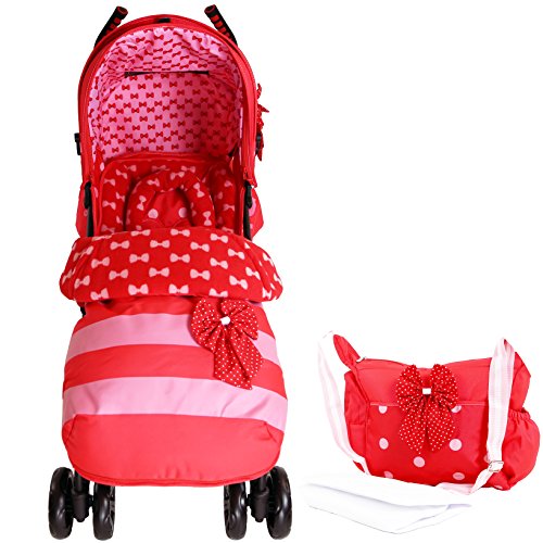 Zeta Vooom Bow Dots 2015 Design Complete With Footmuff Headhugger Changing Bag Raincover