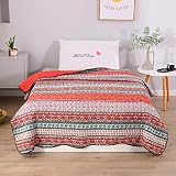 【Ventaja】El material es transpirable y suave, puede ofrecer un mejor ambiente para dormir. Sin encogimiento, sin descolorarse tras lavarlo.