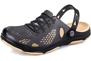 HAFIOT Homme Sabots Plastique Plage Hopital Jardin Été Pantoufles Anti-Glissement Sandales Noir Bleu Jaune 40-50