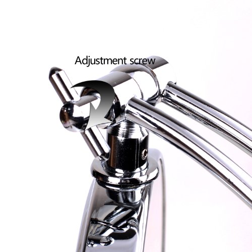 HIMRY Standspiegel 10x Vergrößerung, 8 inch, S-förmiges Design, Kosmetikspiegel 360° drehbar. Verchromten Schminkspiegel Rasierspiegel Badzimmerspiegel, Zweiseitig: Normal+ 10fach Vergrößerung, KXD3109-10x - 6