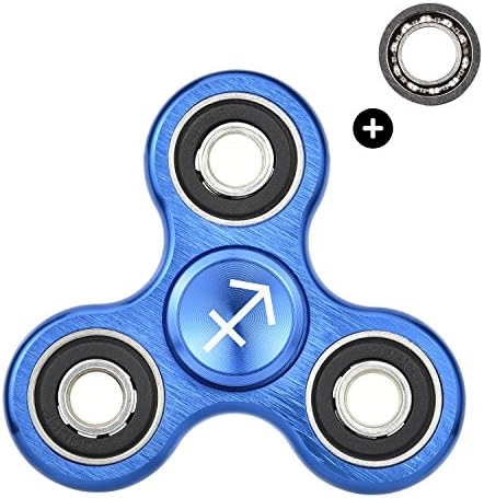 HIZOON Hand Fidget Spinner Sensory Toy (Zodiac Constellation Design) Stress and Anxiety Relief | Great Gift for Kids, Teens and Adults | Aluminum Alloy (Sagittarius Blue)