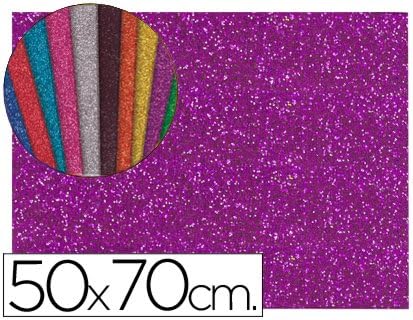 Eye Rpapel – Glitter EVA 60 g/m² 50 x 70 cm Thickness 2 mm Pack of 10 Purple)