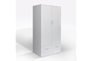 BISSOLO CASA Armadio Multiuso Salvaspazio 80x50x170 cm Bianco Opaco, Design Funzionale in Laminato, Perfetto per Casa, Soggiorno, Camera, Ingresso, Kit Smontato con Materiali di Qualità e Consegna Veloce