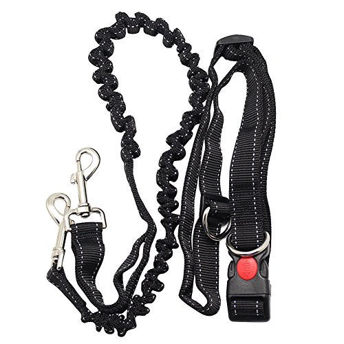 Sikete Hands Free Dog Leash Runner Waist Bungee Adjustable Running Lead Belt