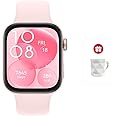 HUAWEI WATCH FIT 3, 1.82" AMOLED Display, Ultra-Slim Design, All-Round Fitness Management, Durable Battery Life, Compatible with iOS & Android, Pink + Exclusive Watercup