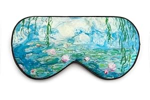townssilk Antifaz para dormir 100 % seda con correas ajustables, máscara de ojos cómoda y súper suave, ayuda para dormir, venda, nenúfares