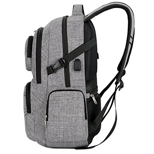 Laptop Rucksack mit USB Anschluss  SOCKO 17 3 Zoll Wasserdicht Rucksack Schulrucksack Business Backpack Reisen Campus Rucksack Outdoor Daypack f  r Sp