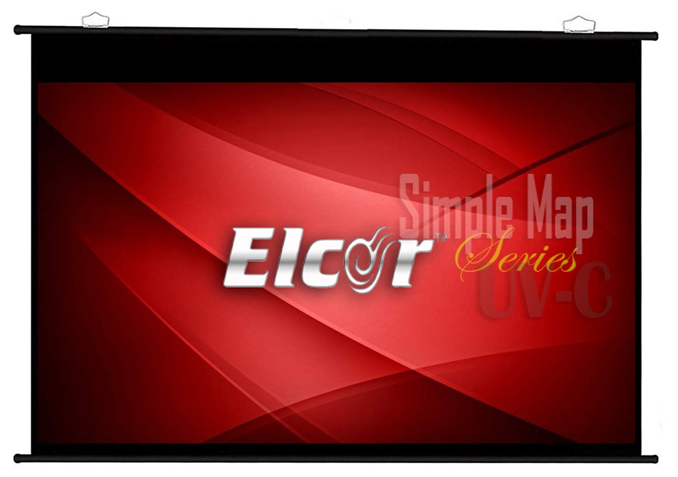 ELCOR Map Type Projector Screen, 16:09 Aspect Ratio, 4ft.Height x 7ft.Width, 92 Inch Diagonal in Ultra HD,3D,4K Technology.
