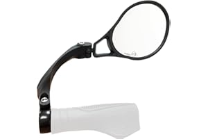 Hafny E13 Approved E-Bike Mirror, Large Surface Handlebar Bike Mirror, HD Automotive Grade Glass Bicycle Mirror, Safe Blast-Resistance Cycling Mirror, (HF-M901RS-FR01) (Silver Right)