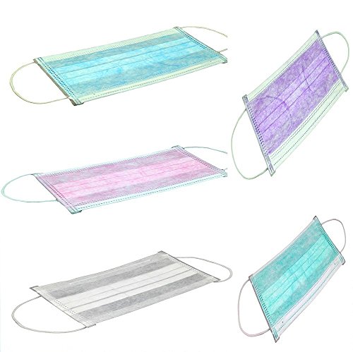Da.Wa 100pcs Máscara de Polen Desechable Mascarillas Contra el Polvo Anti-niebla Elástica Lazo del oído