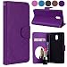 Produktbild Nokia 3 Hülle,Carols Nokia 3 Handyhülle, Spiegel Schutzhülle für Nokia 3 Hülle mit Make Up Ultra-Slim Mirror Case,[Geprägter Schmetterling] PU Leder Flip Case Cover Handy Schutz Brieftasche Handytasche Schale Wallet Karte Card Slots Kreditkarten Protektiv Etui Abdeckung Kartenfächer Hüllen für Nokia 3 - Lila