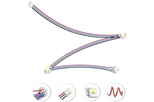 HOCENWAY 1 lot de mini boutons RGBW PCB LED installés avec câbles PTFE compatibles avec Voron 2.4 Trident SB StealthBurner extrudeuse DIY imprimante 3D