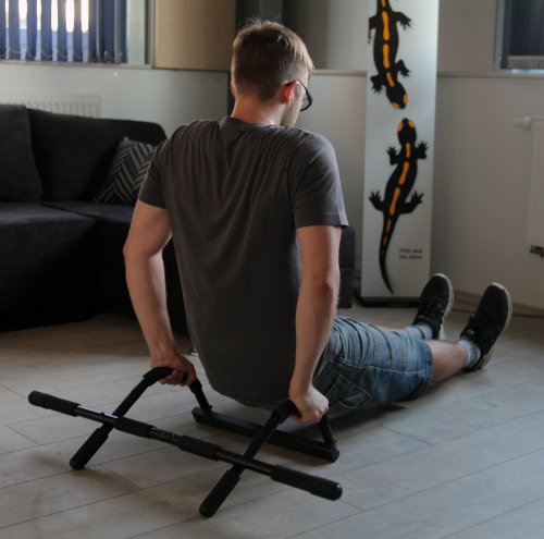 Trend-Welt Türreck Klimmzugstange verstellbar in der Tiefe für alle Türrahmen, Schwarz, Multigym - 8
