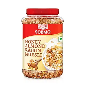 Amazon brand - Solimo Honey, Almond and Raisin Muesli, 1kg