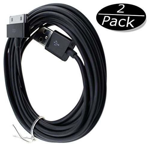 2x Original iPrime® 3 Meter USB Kabel Ladekabel Datenkabel für Apple iPhone 4/4s, iPhone 3G/3GS, iPad 1/2/3, iPod Touch 3/4, iPod Nano 5/6 in Schwarz - 3m