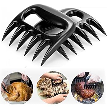 Meat Claws 1 Paar Fleischkrallen Bbq Tools Tophung Solide Version Bbq Meat Claws Fleischgabel Brenkrallen Fleisch Krallen Perfekt Fr Grillpulled Pork Chicken Beefschwarz