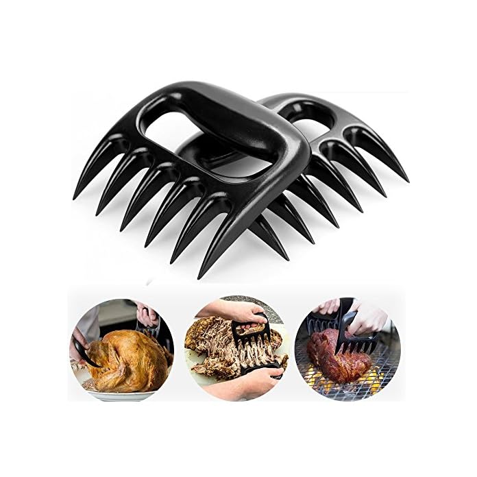 Meat Claws 1 Paar Fleischkrallen Bbq Tools Tophung Solide Version Bbq Meat Claws Fleischgabel Brenkrallen Fleisch Krallen Perfekt Fr Grillpulled Pork Chicken Beefschwarz