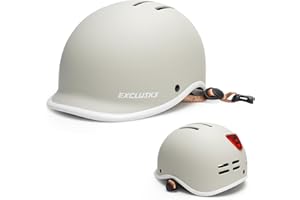 Ckorison Bike Helmet for Adults, Lightweight Breathable Bicycle Helmet with USB Rear Light Safety Certified EN1078 Cycling Helmet with Adjustable Dial Size 56-61cm