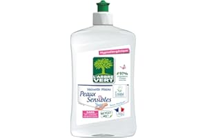 L'Arbre Vert Vaisselle Mains Ecolabel Peaux Sensibles - Hypoallergénique - 97% d'ingrédients d'origine naturelle - 500mL