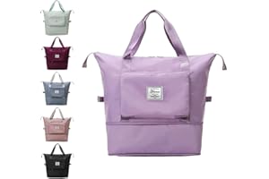 YAMEE Borsa da Viaggio Donna Uomo Regolabile Borsa Sportiva Leggera e Pieghevole Borsa Weekend Grande Borsa Tote Pieghevole Bagaglio Da Indossare Grande Capacità Resistente all'acqua