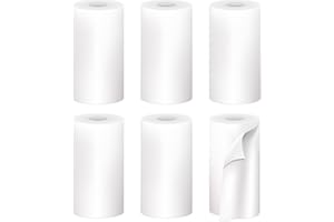 Tixlux 6 rouleaux de papier thermique, papier d'impression zéro encre, papier photo sans BPA, compatible avec la plupart des appareils photo à impression instantanée pour enfants