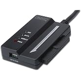 Digitus USB3.0 zu SATAII + 3.5 " IDE adapt&ouml;r kablosu, Windows7, XP, Vista ve Mac, dahil şarj aleti (12 V/2 A)