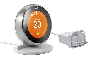 Aulbilly Support avec câble d'alimentation et adaptateur pour Google Nest Learning Thermostat 3ème génération Blanc