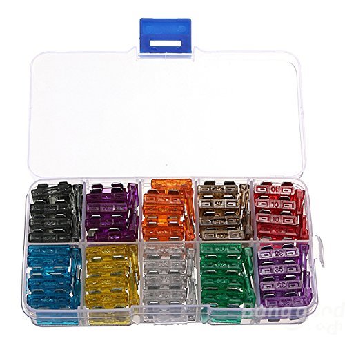 ZYTC - Juego de fusibles de cuchilla para coche (100 unidades, estándar (2A/3A/7.5A/10A/15A/20A/25A/30A/35A)