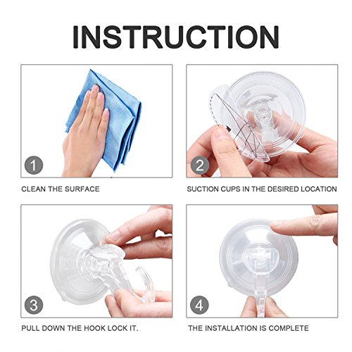 Budget&Good 6 Stück praktische Haken Saugnapf Saughaken Handtuchhalter Selbstklebend an glänzenden Wand Fliesen Spiegel Schrank - 4
