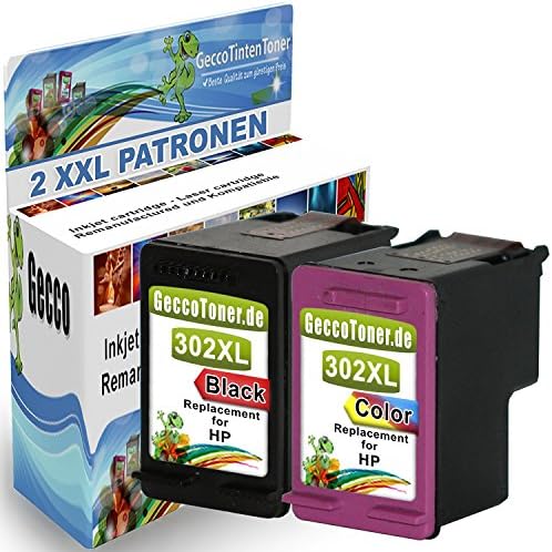 Alaskaprint 2x Ink Cartridges Compatible HP 302XL High capacity Replacement for HP Deskjet 1110 1115 2130 2132 2133 2134 2135 3630 3632 3633 3634 3635 3636 3637 3638 HP Deskjet 2130 All-in-One HP OfficeJet 3638 3800 3800 Series 3830 3831 3832 3833 3834 3835 4650 4651 4652 4654 4655 4657 4658 , HP Envy 4520 4521 4522 4523 4524 4525 4526 4527 4528 e All-in-One HP Envy 4520 e-All-in-One 4524 e-All-in-One (1 Black, 1 Color)