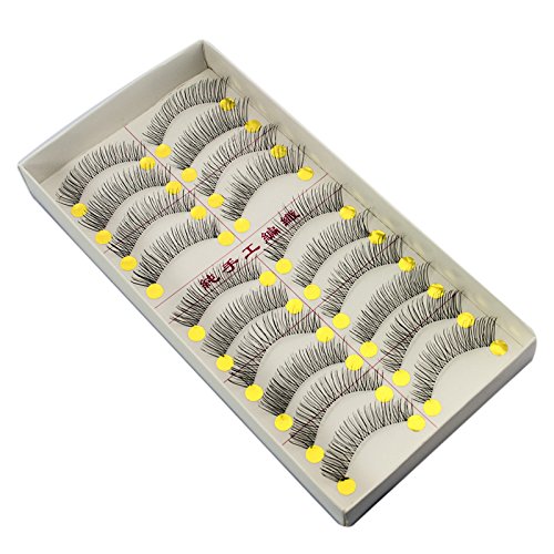 Ckeyin Handgemachte, bequeme und schöne 10 Paar lange falsche Wimpern - 5